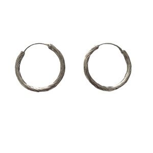 Sterling Silver Small Hoops 3/4”